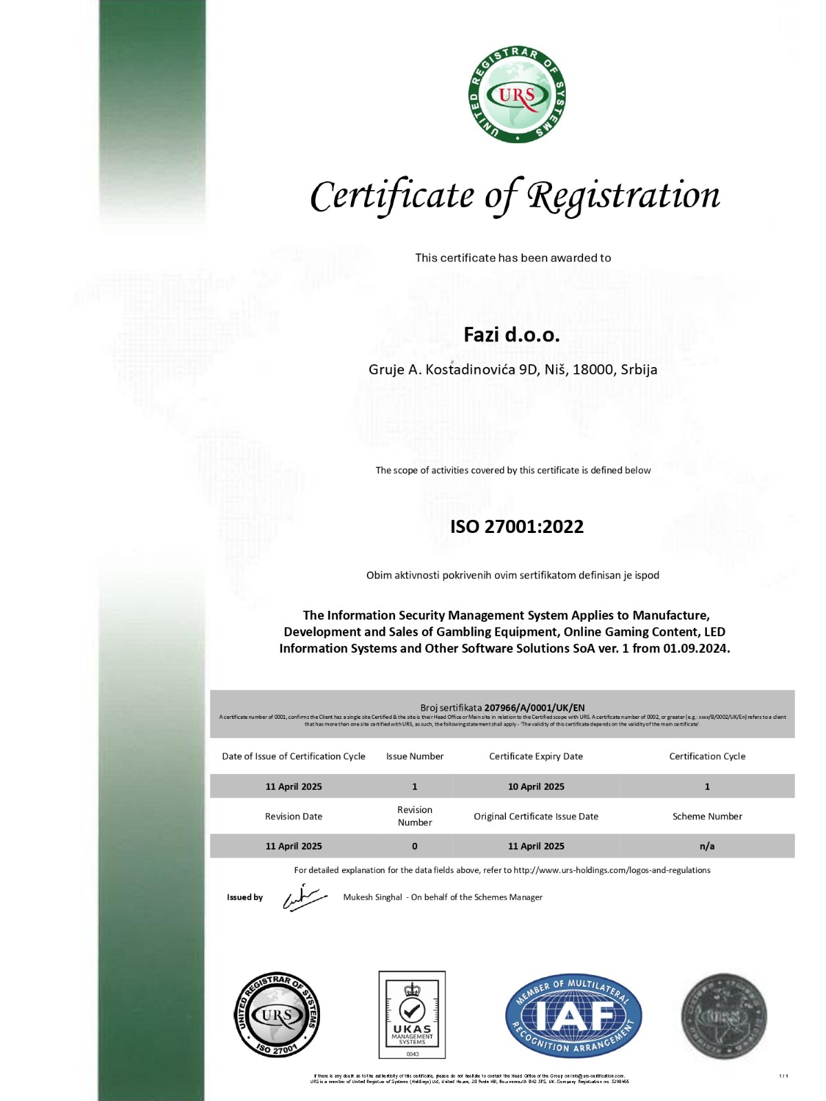 Fazi - ISO 27001 EN - Certificate_page-0001